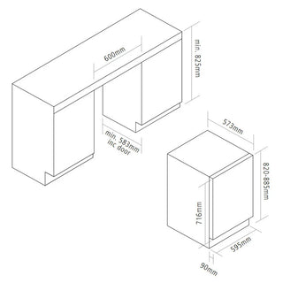 Caple Wi6135GM Built Under Wine Cooler