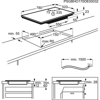 AEG IAE84421FB 78cm Induction Hob