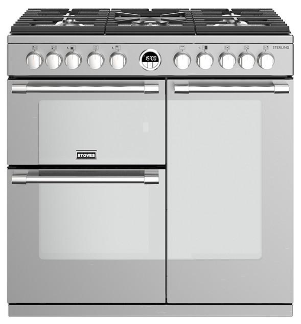 Stoves 444444482 S900DF Sterling 90cm Stainless Steel Dual Fuel Range Cooker
