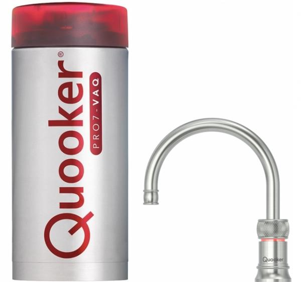 Quooker 7CNRRVS PRO7 Classic Nordic Round Stainless Steel Boiling Water Tap