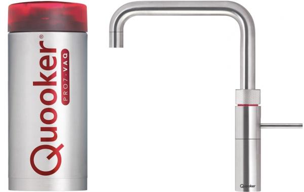 Quooker 7FSRVS PRO7 Fusion Square Stainless Steel Boiling Water Tap