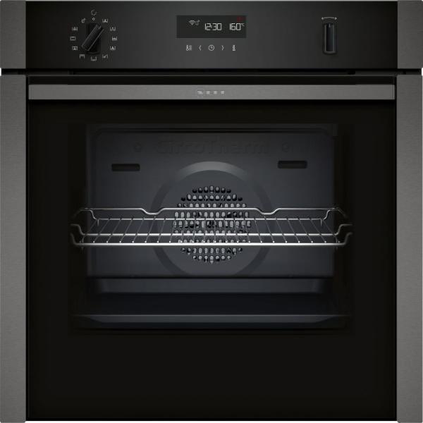 Neff B6ACH7HG0B Pyrolytic Graphite Single Oven with Slide & Hide Door