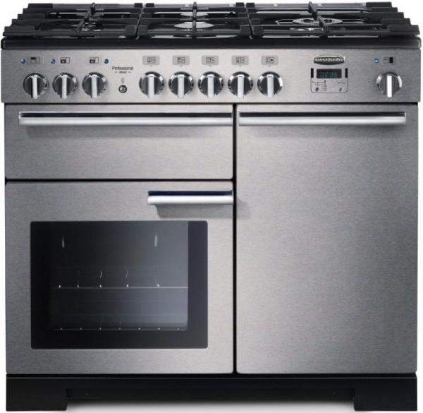 Rangemaster PDL100DFFSS/C 97550 Professional Deluxe 100cm Stainless Steel Dual Fuel