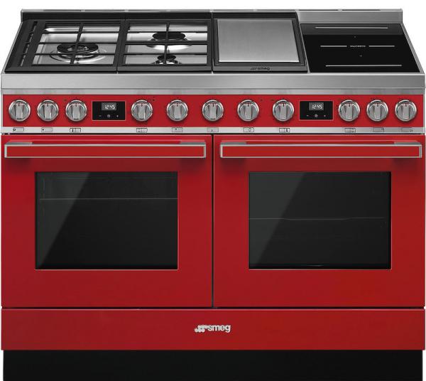 Smeg CPF120IGMPR Portofino 120cm Red Dual Fuel Range Cooker