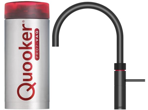 Quooker 7FRBLK PRO7 Fusion Round Black Boiling Water Tap