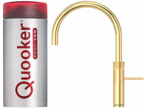 Quooker 7FRGLD PRO7 Fusion Round Gold Boiling Water Tap