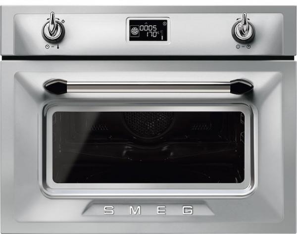 Smeg SF4920MCX1 45cm Built-In Stainless Steel Compact Combi Microwave Oven