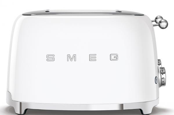 Smeg TSF03WHUK 50's Retro White 4 Slice Toaster