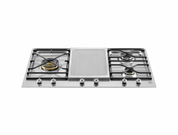Bertazzoni PM3630GX Segmented 90cm Gas Hob with 3 burners and electric griddle